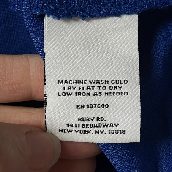 Ruby Rd Blue Lace Top XL Surplice Embellished Classic Career Office Semi Formal - Picture 9 of 11